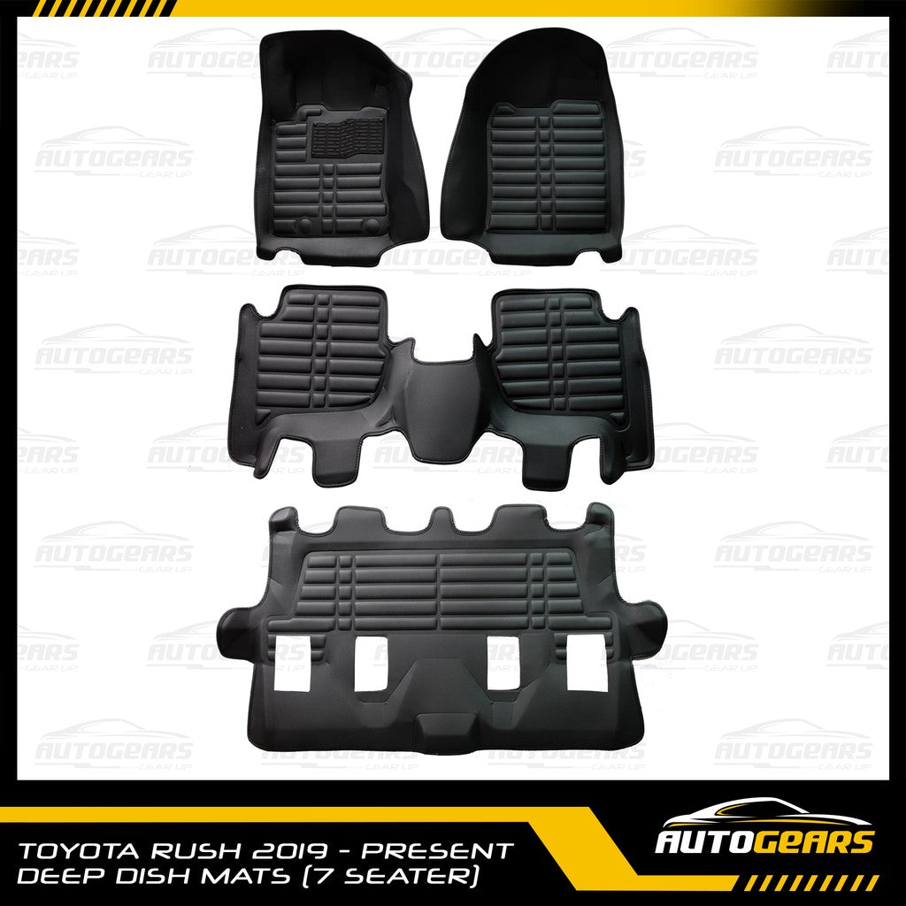 Toyota Rush (2018 2024) 7seater Deep Dish Mats / Matting Autogears PH