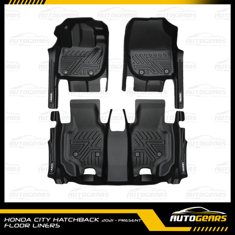 Honda City Hatchback (2021 - 2023) 5D Extended Deep Dish Matting | Floor Liners V2