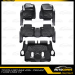 Toyota Fortuner (2016 - 2025) 5D Extended Deep Dish Matting | Floor Liners V2