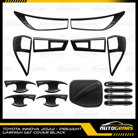 Toyota Innova (2016 - 2025) Matte Black Garnish Set