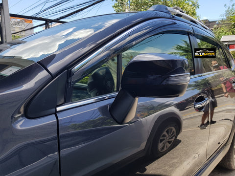 Subaru XV (2012 - 2017) Rain Visor with Chrome Trim
