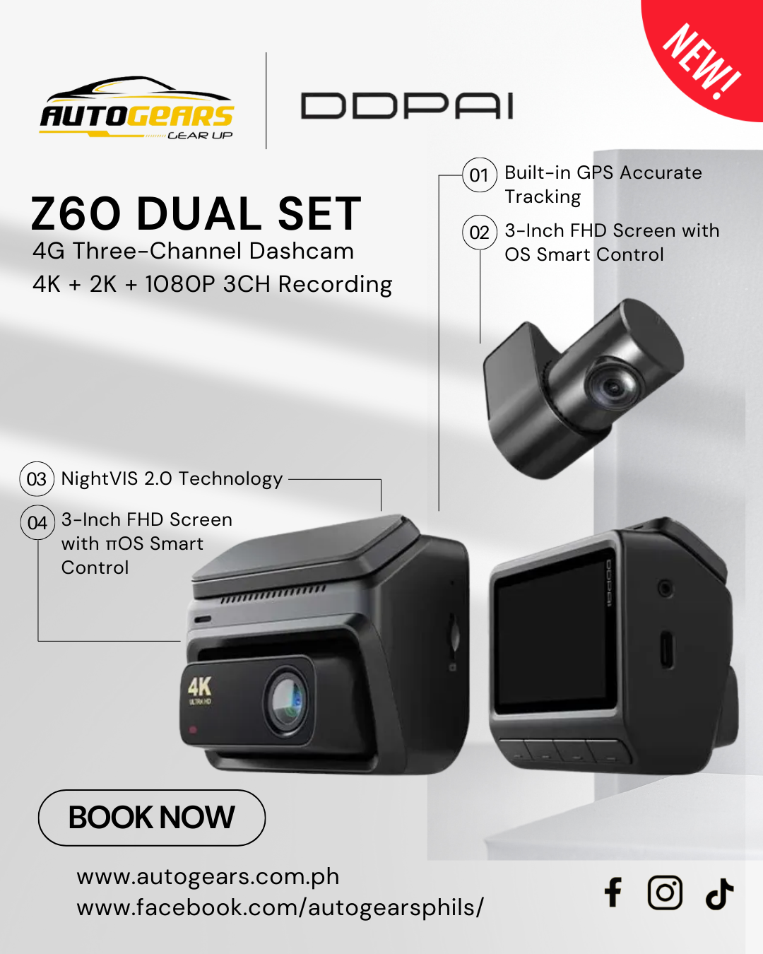 DDPAI Mola E3 Dashcam – Autogears PH